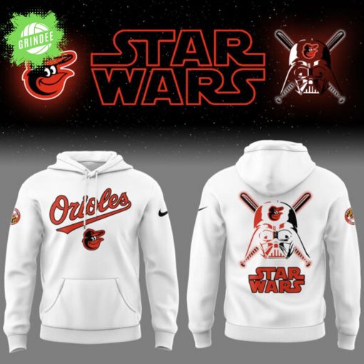 Orioles Baseball x Star Wars 2025 White Hoodie Limited Edition