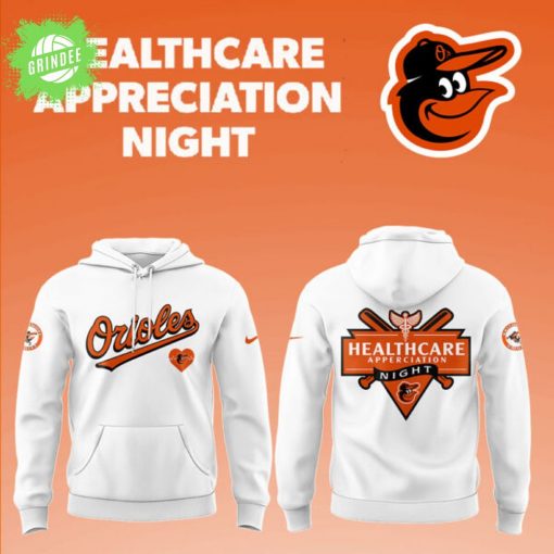 Orioles x Healthcare Appreciation Night White Hoodie – Special Edition Baseball Hoodie