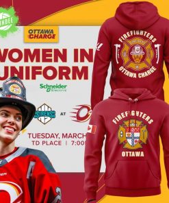 Ottawa Charge x Firefighters Special Edition 2025 Hoodie – NHL Firefighter Tribute