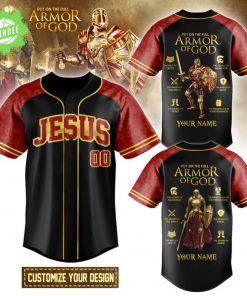 Personalized Full Armor Of God Red Baseball Jersey Shirt