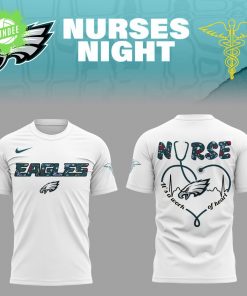 Philadelphia Eagles Nurses Appreciation 2025 White T-Shirt