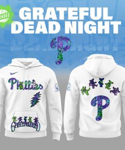 Philadelphia Phillies Grateful Dead Night Hoodie Concert Tribute