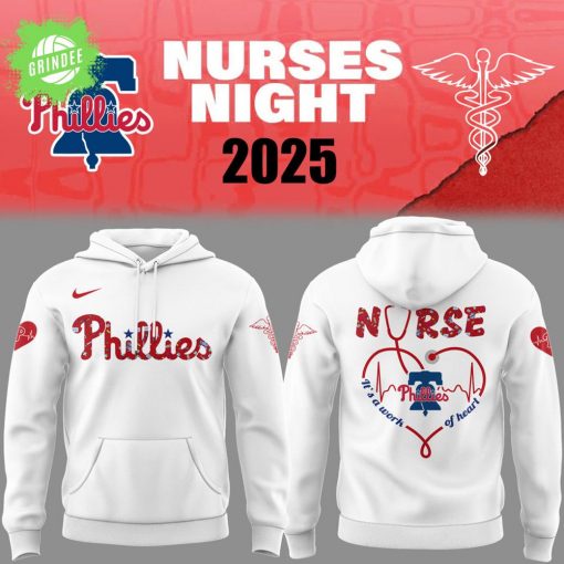 Philadelphia Phillies Nurses Night White Hoodie