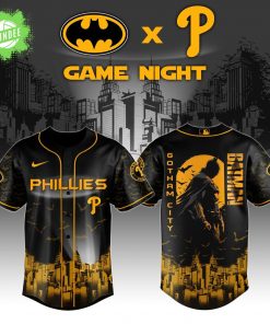 Philadelphia Phillies x DC Batman Game Night Baseball Jersey Limited