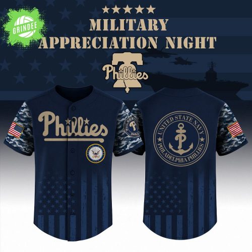 Philadelphia Phillies x U.S. Navy Appreciation Night Special Edition 3D Baseball Jersey