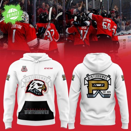 Portland Winterhawks WHL Playoffs 2025 White Hoodie