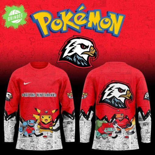 Portland Winterhawks x Pokémon Red Hockey Jersey – New Release