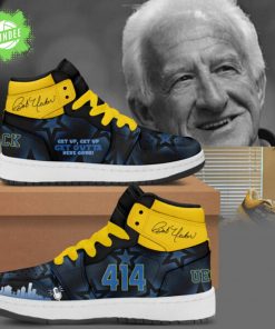 Remembrance Bob Uecker Get Up Get Outta Here Gone Limited Edition AJ1 Shoes – Baseball Fan Sneakers