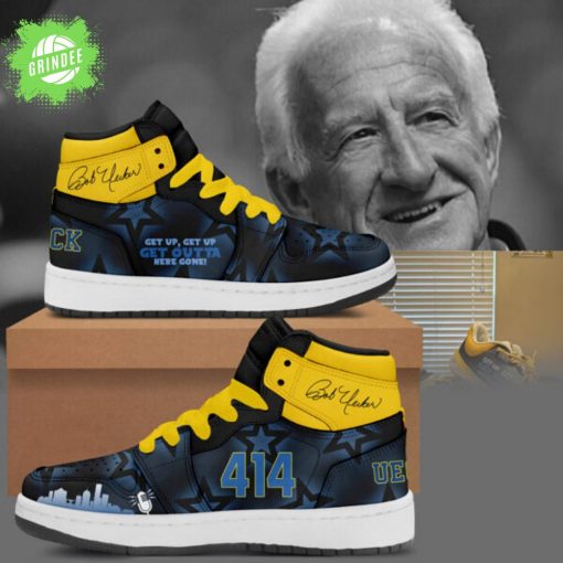 Remembrance Bob Uecker Get Up Get Outta Here Gone Limited Edition AJ1 Shoes – Baseball Fan Sneakers