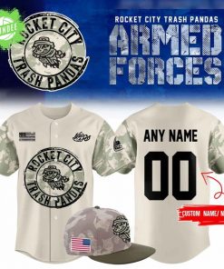 Rocket City Trash Pandas 2025 Armed Forces Day Jersey