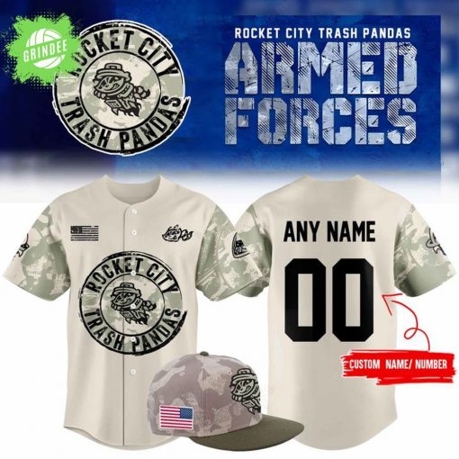 Rocket City Trash Pandas 2025 Armed Forces Day Jersey