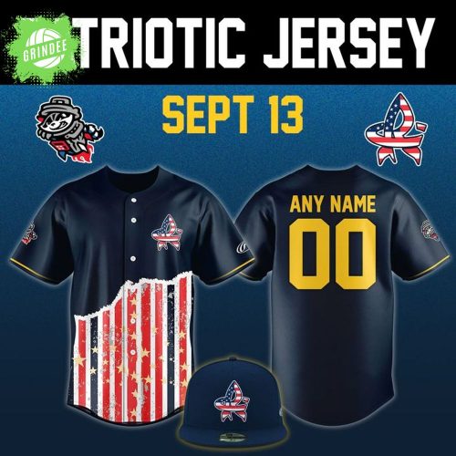 Rocket City Trash Pandas x Patriotic Night 2025 Baseball Jersey
