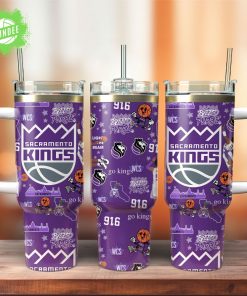 Sacramento Kings Custom NBA Basketball 40oz Stanley Quencher Tumbler