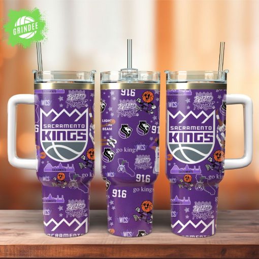 Sacramento Kings Custom NBA Basketball 40oz Stanley Quencher Tumbler