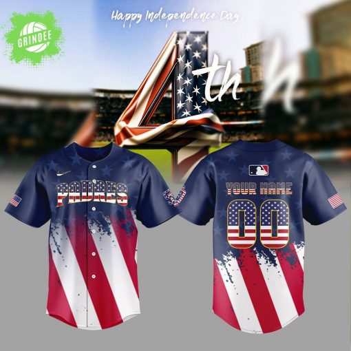 San Diego Padres 4th of July Custom Baseball Jersey 2024 Limited