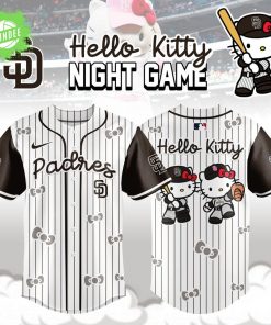 San Diego Padres MLB x Hello Kitty Night Game Limited Edition Baseball Jersey – Collector’s MLB x Sanrio Apparel