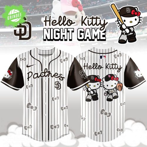 San Diego Padres MLB x Hello Kitty Night Game Limited Edition Baseball Jersey – Collector’s MLB x Sanrio Apparel