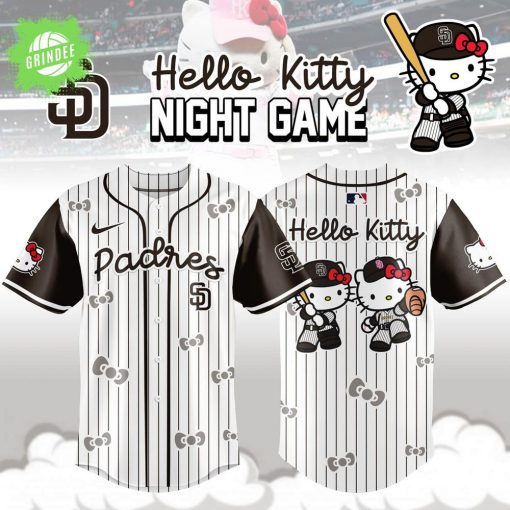 San Diego Padres MLB x Hello Kitty Night Game Limited Edition Baseball Jersey – Collector’s MLB x Sanrio Apparel