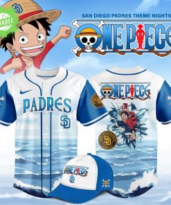 San Diego Padres MLB x One Piece Night Game Custom Name Limited Edition Baseball Jersey 2025 – Anime x Baseball Fusion