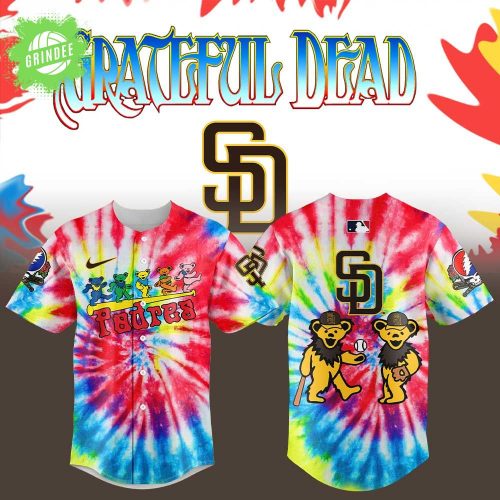 San Diego Padres x Grateful Dead New Baseball Jersey – Music x Sports Mashup