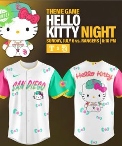 San Diego Padres x Hello Kitty Night New Baseball Jersey – Limited Edition Sanrio x MLB Apparel