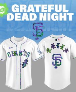 San Francisco Giants Grateful Dead Night Baseball Jersey and Flat Cap Set