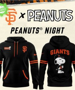 San Francisco Giants x Peanuts Snoopy Black & Orange Baseball Hoodie