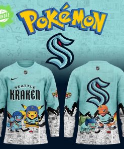 Seattle Kraken x Pokémon New Hockey Jersey – Limited Edition Anime NHL Jersey