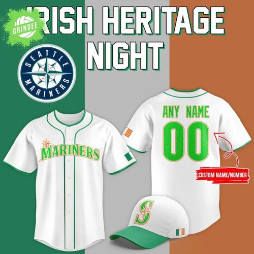 Seattle Mariners x Irish Heritage Night Personalized Jersey 2025