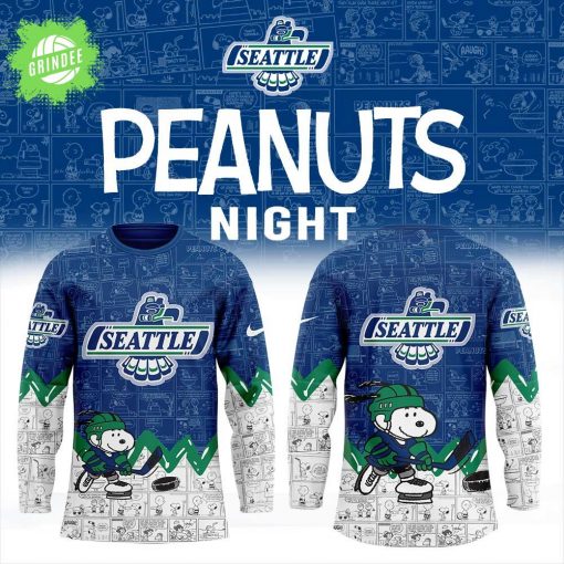 Seattle Thunderbirds 75th Anniversary Peanuts Hockey Jersey