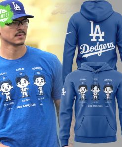 Shohei Ohtani Yoshinobu Yamamoto & Roki Sasaki LA Dodgers Hoodie