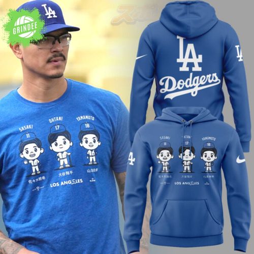 Shohei Ohtani Yoshinobu Yamamoto & Roki Sasaki LA Dodgers Hoodie