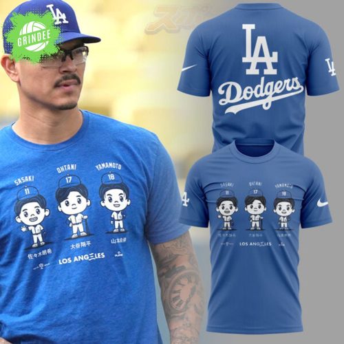 Shohei Ohtani Yoshinobu Yamamoto & Roki Sasaki LA Dodgers T-Shirt