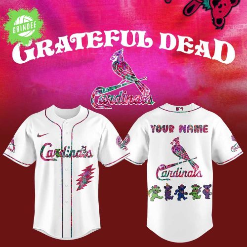 St. Louis Cardinals Grateful Dead Night Custom Name Jersey for Fans