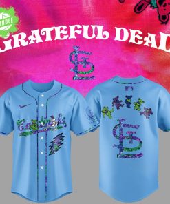 St. Louis Cardinals Grateful Dead Night Light Blue Alternate Jersey & Flat Cap Set