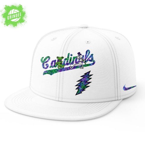 St. Louis Cardinals Grateful Dead Night Light Blue Alternate Jersey & Flat Cap Set