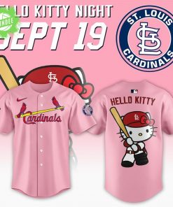 St Louis Cardinals Hello Kitty Baseball Jersey Pink Edition