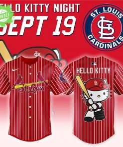 St Louis Cardinals Hello Kitty Baseball Jersey Red Edition