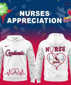 St. Louis Cardinals Nurses Appreciation White Hoodie