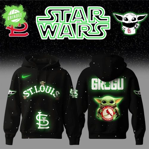 St. Louis Cardinals x Star Wars Baby Yoda Hoodie – Galactic Game Night Apparel