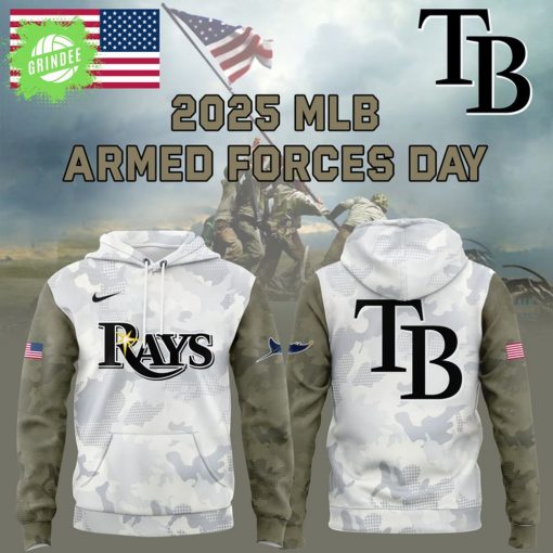 Tampa Bay Rays Armed Forces Day MLB Hoodie 2025