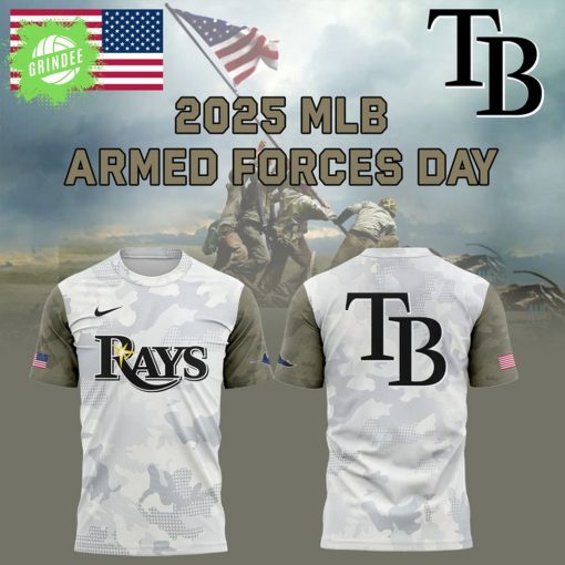 Tampa Bay Rays Armed Forces Day MLB T-Shirt 2025