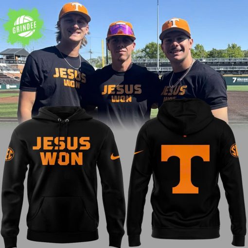 Tennessee Baseball JESUS WON Black Hoodie