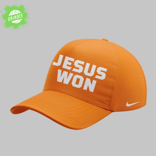 Tennessee Baseball JESUS WON “Jesus First Family Second Then Vols” Yellow Hoodie
