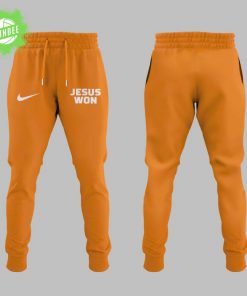 Tennessee Baseball JESUS WON “Jesus First Family Second Then Vols” Yellow T-Shirt