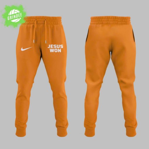 Tennessee Baseball JESUS WON Yellow Hoodie