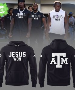 Texas A&M Aggies “JESUS WON” Black Hoodie – Faith-Based Sportswear