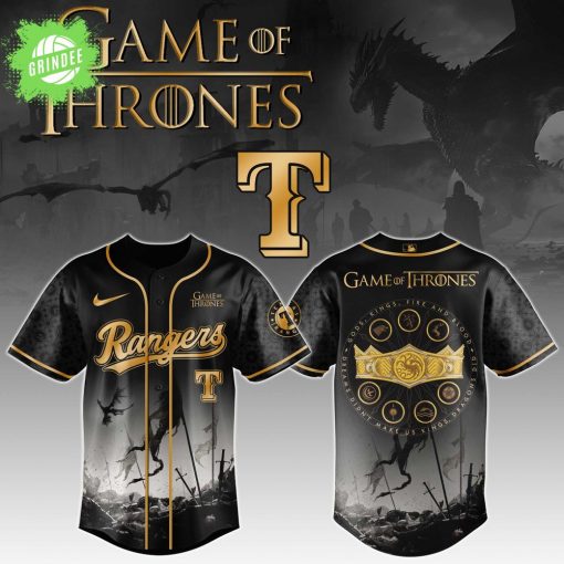 Texas Rangers Game of Thrones Night Game Exclusive Design Jersey