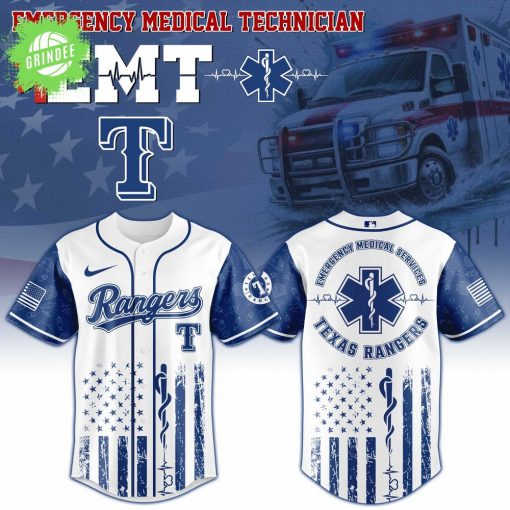 Texas Rangers MLB Emergency Medical Technician Appreciation Night Limited Edition Jersey