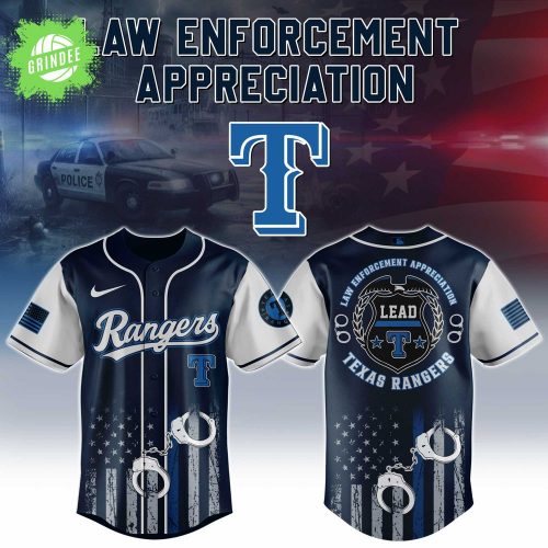 Texas Rangers MLB Law Enforcement Appreciation Day Limited Edition Jersey